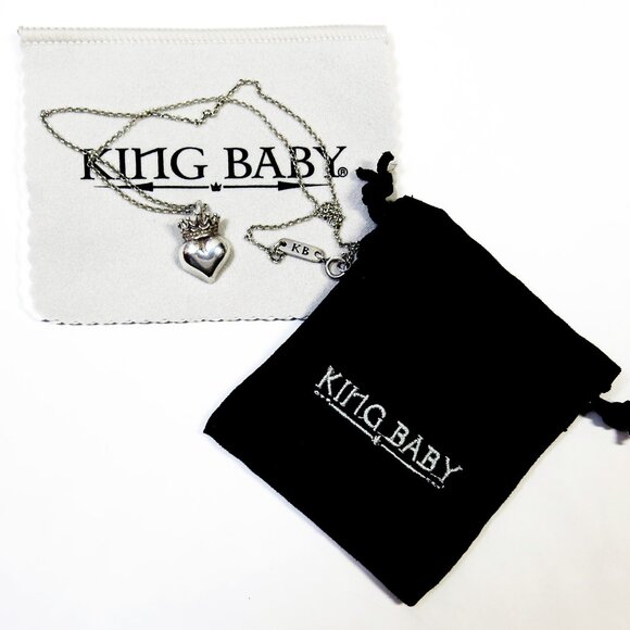 King Baby 3 Dimensional Heart Necklace ORIGINAL 'Vintage' Version, Authentic - Picture 16 of 16
